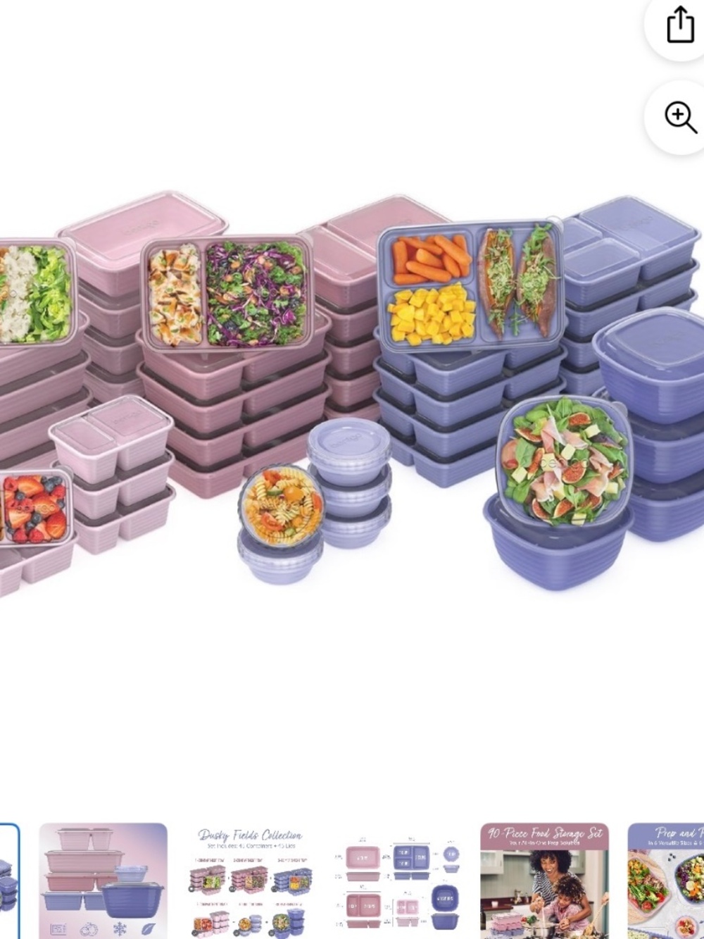 Bentgo Prep 90-Piece Food Storage Set - Dusty Fields